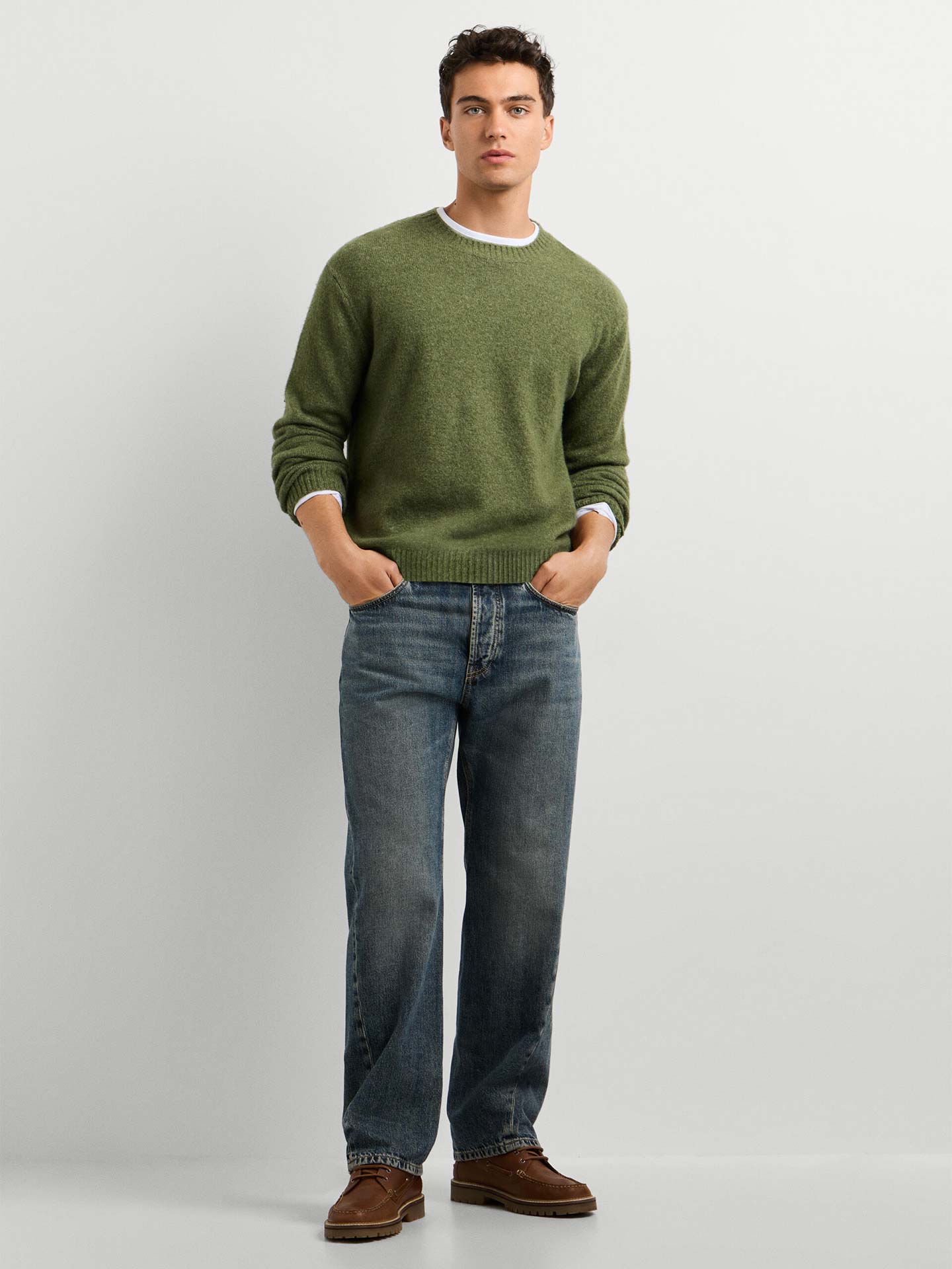 Camisola de Malha com Gola Redonda