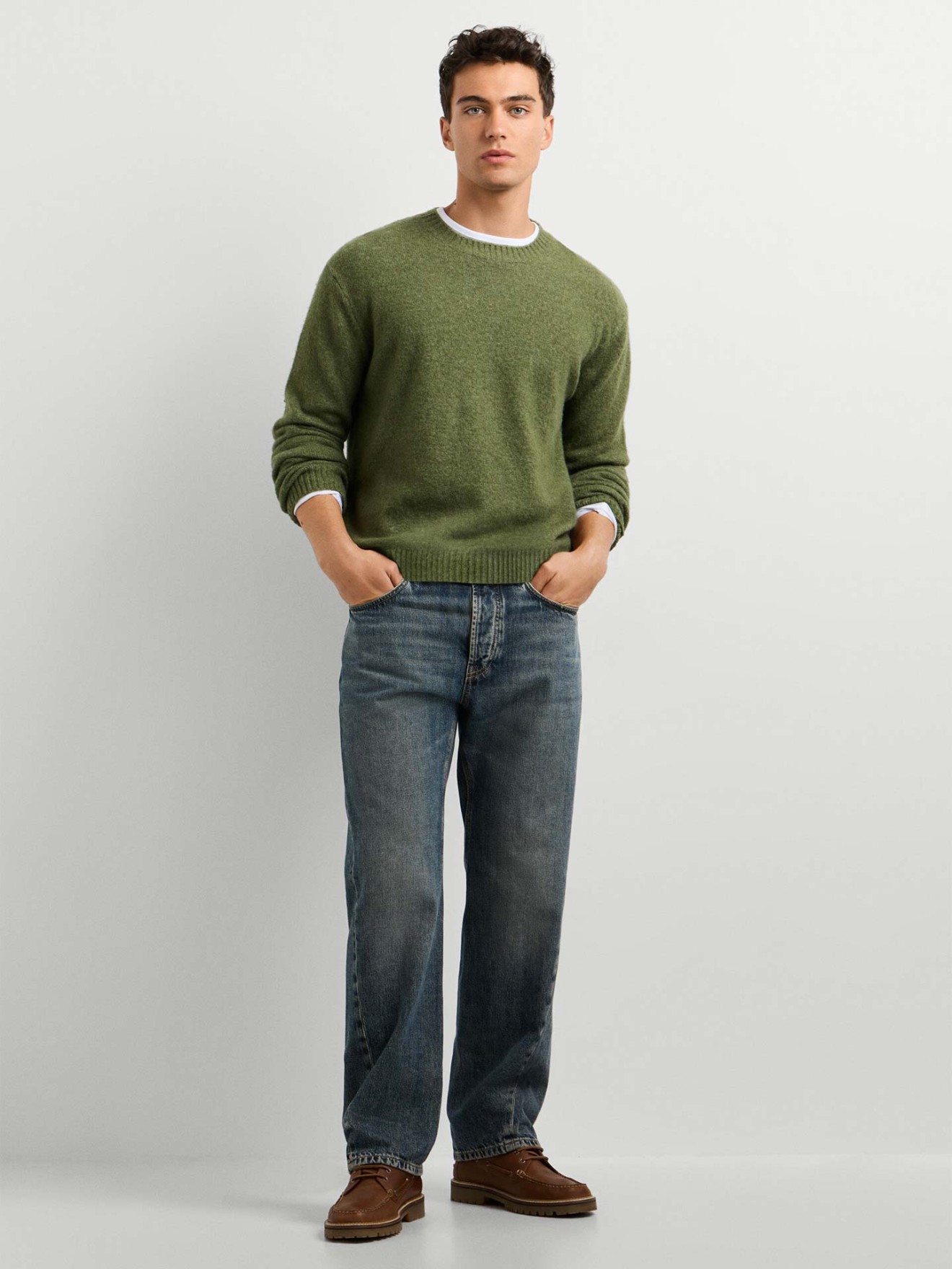 Camisola de Malha com Gola Redonda