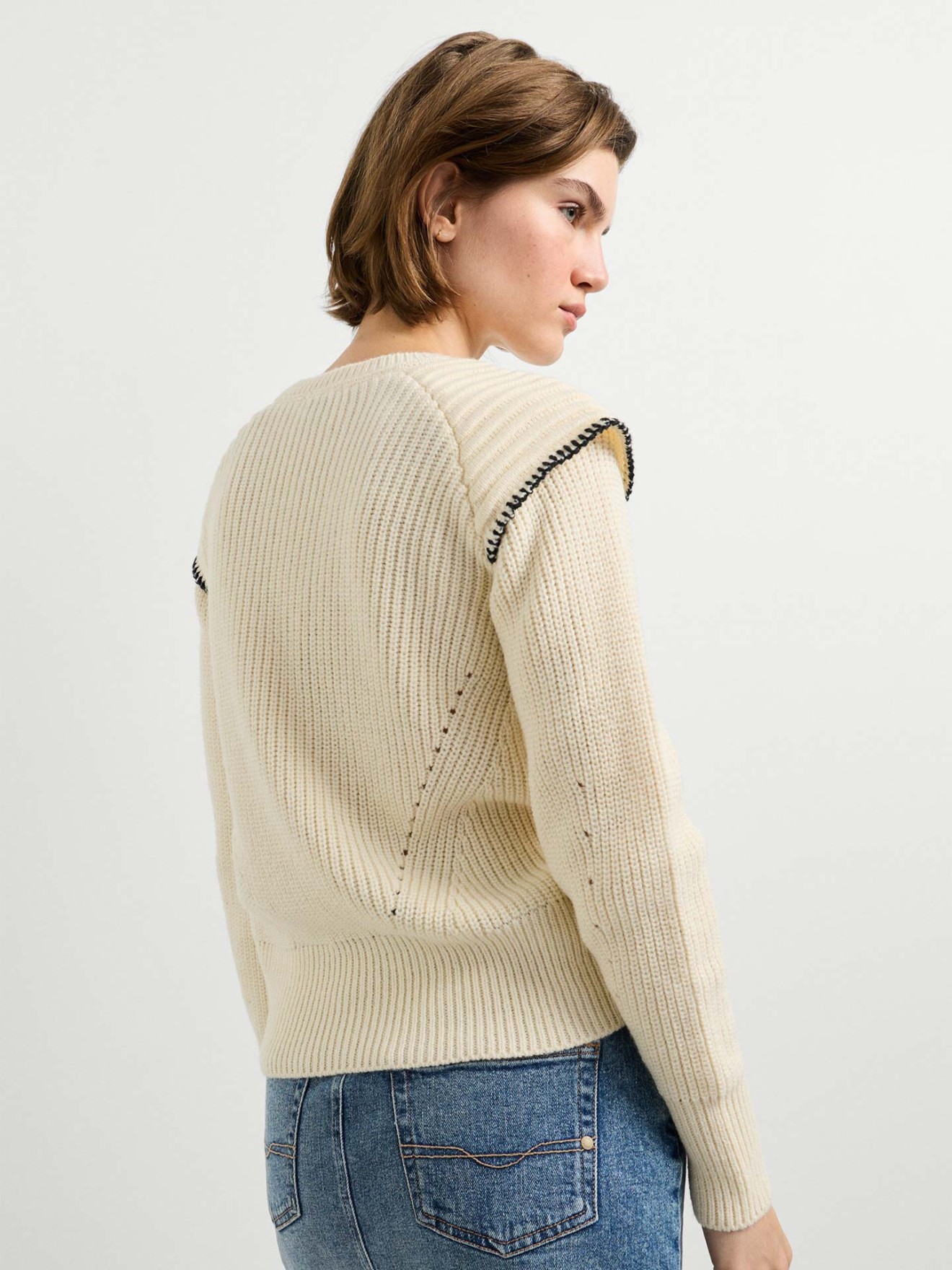 Camisola de Malha com Gola Redonda