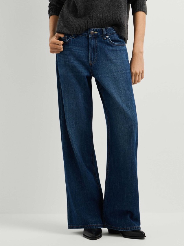 Cal�as de Ganga Wide Fit com Cintura M�dia Lina