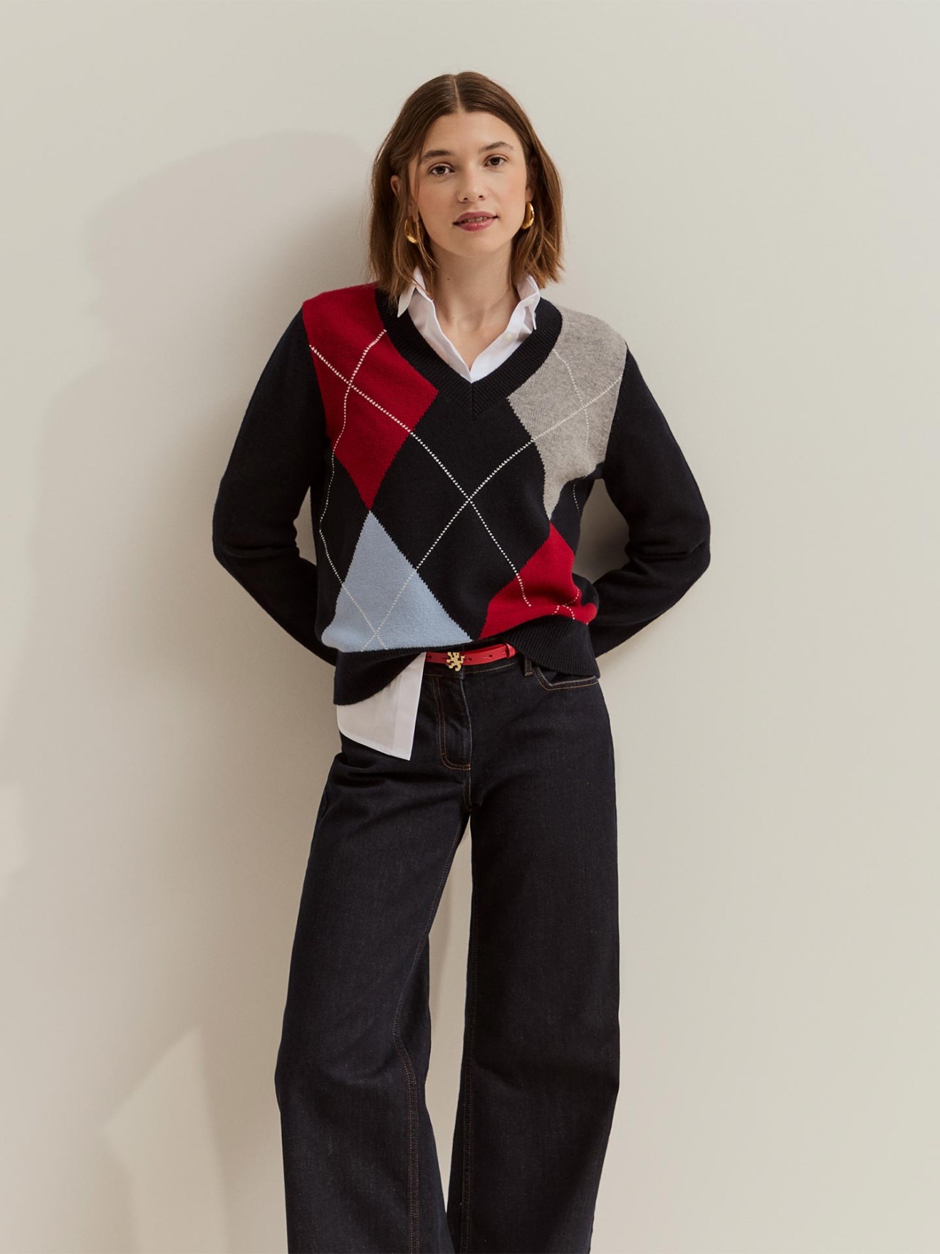 Camisola de Malha com Losangos