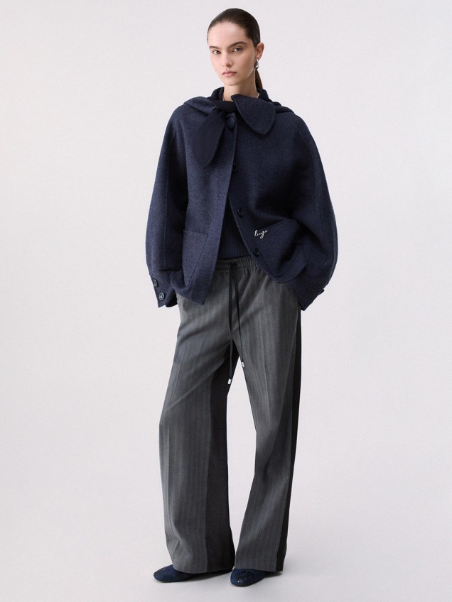 Casaco Oversize com Efeito Ganga