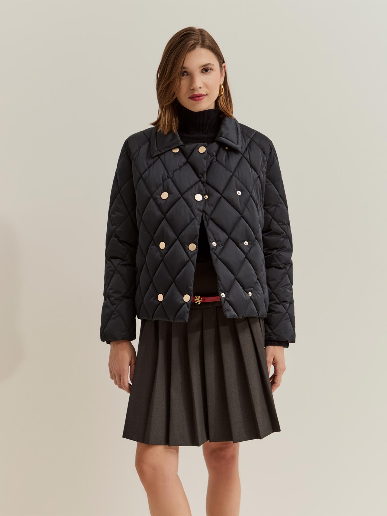 Blus�o Curto Acolchoado em Trespasse