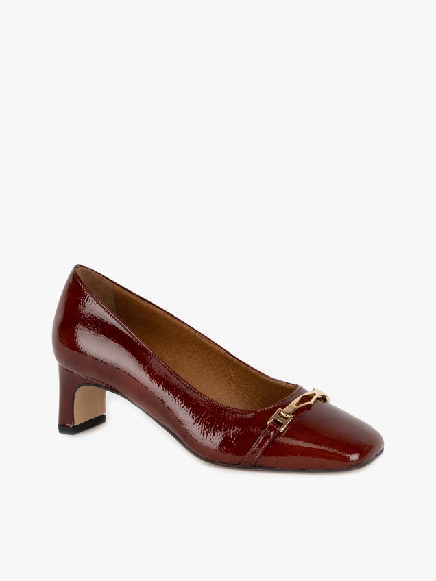 Sapatos de Salto em Pele