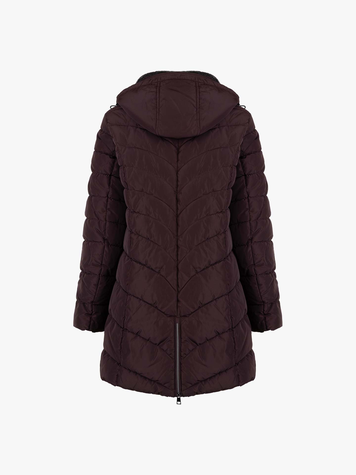 Parka Acolchoada Comprida com Capuz