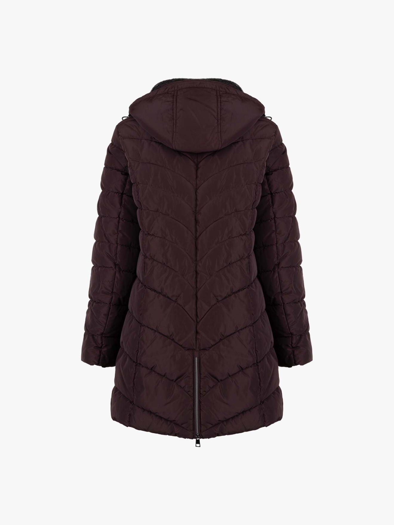 Parka Acolchoada Comprida com Capuz