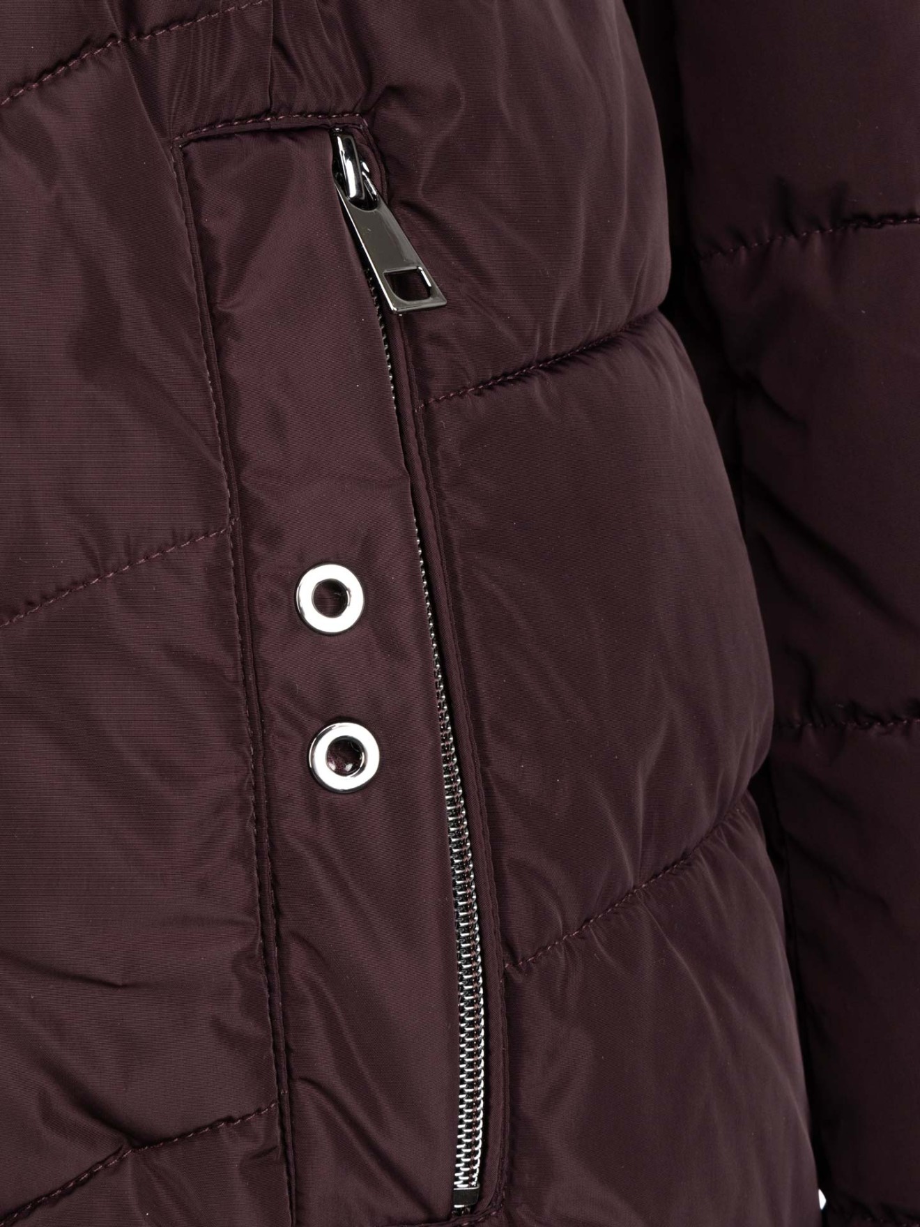 Parka Acolchoada Comprida com Capuz