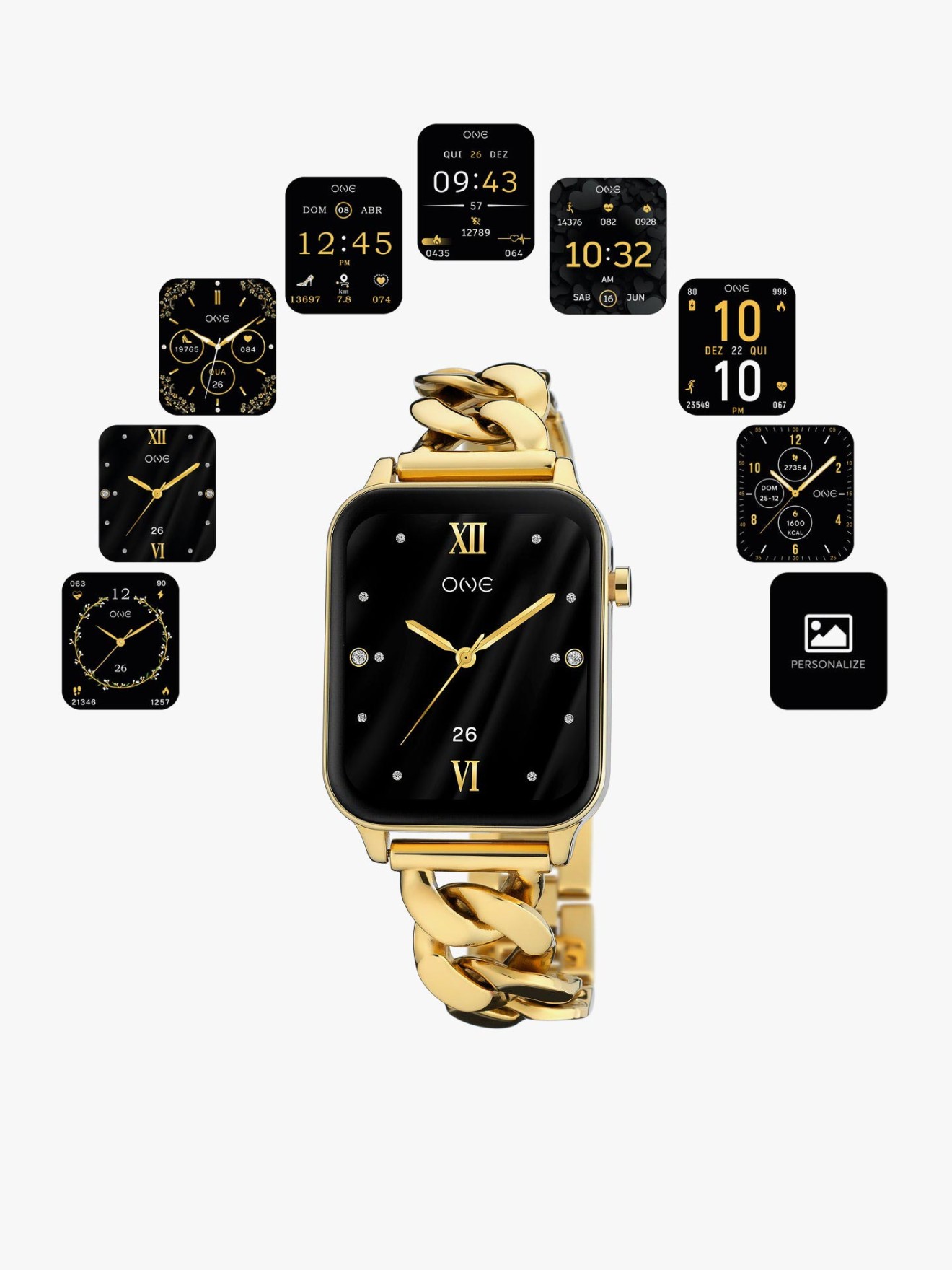 Smartwatch Frame com Bracelete de Elos