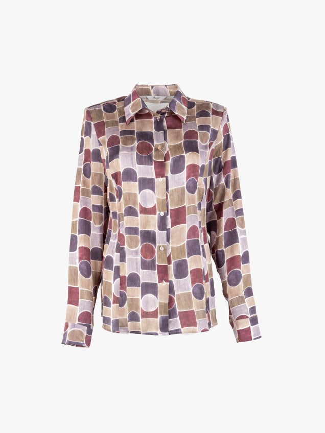 Camisa com Padrão Geométrico