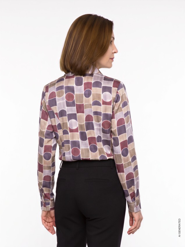 Camisa com Padrão Geométrico
