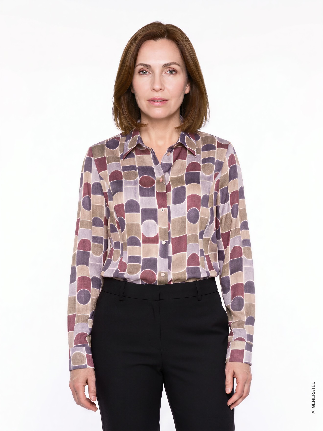 Camisa com Padrão Geométrico