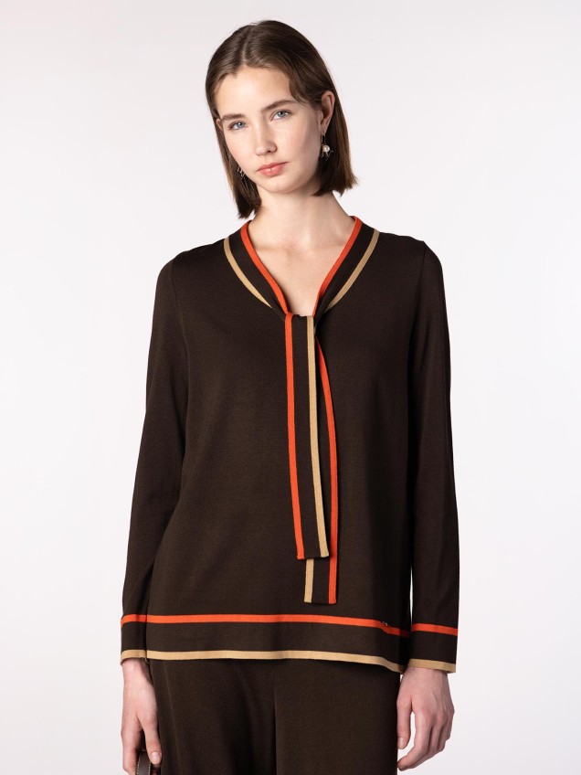 Camisola de Malha com Laçada