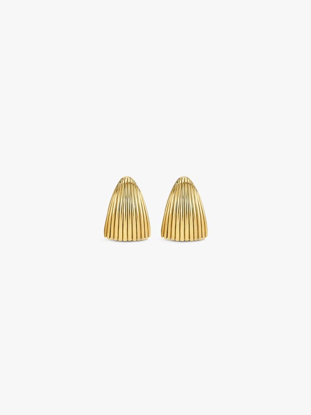 Brincos Plissé Hoop Bold