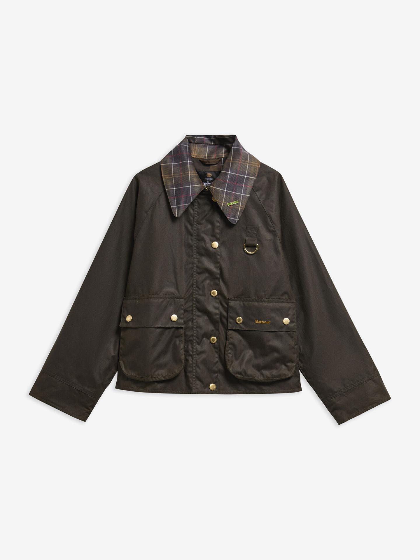 Casaco Encerado Spey com Gola Tartan