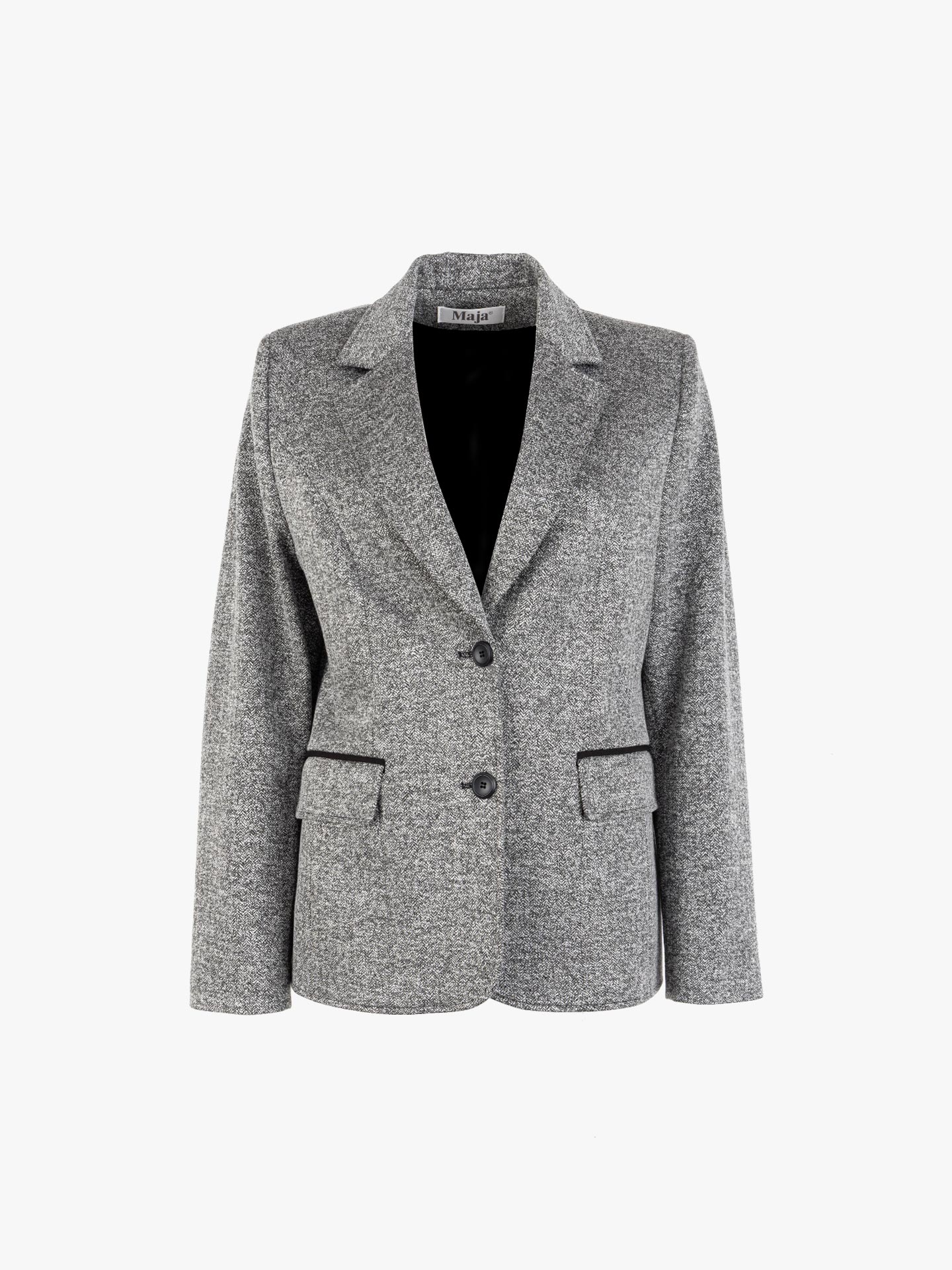 Blazer com Gola de Lapela e Bolsos