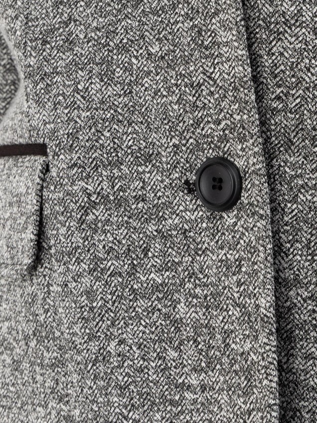 Blazer com Gola de Lapela e Bolsos