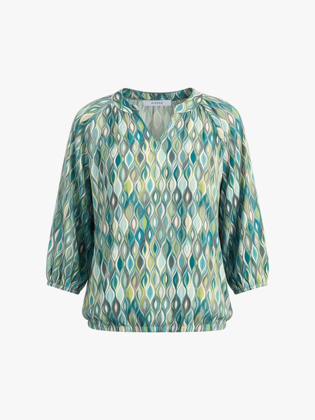 Blusa com Decote em V Mala