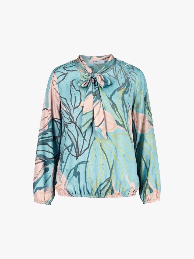 Blusa com Gola de Laço Alana