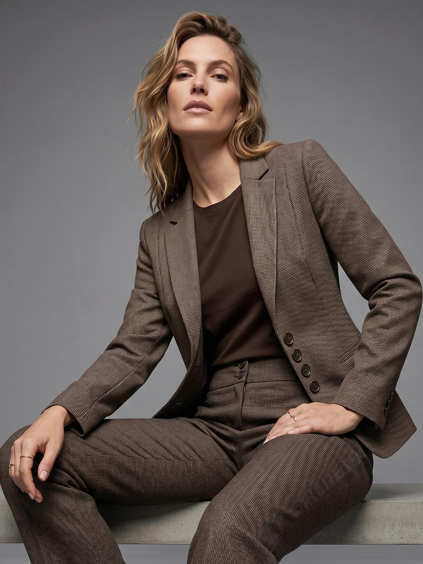 Blazer com Gola de Lapela Vivette