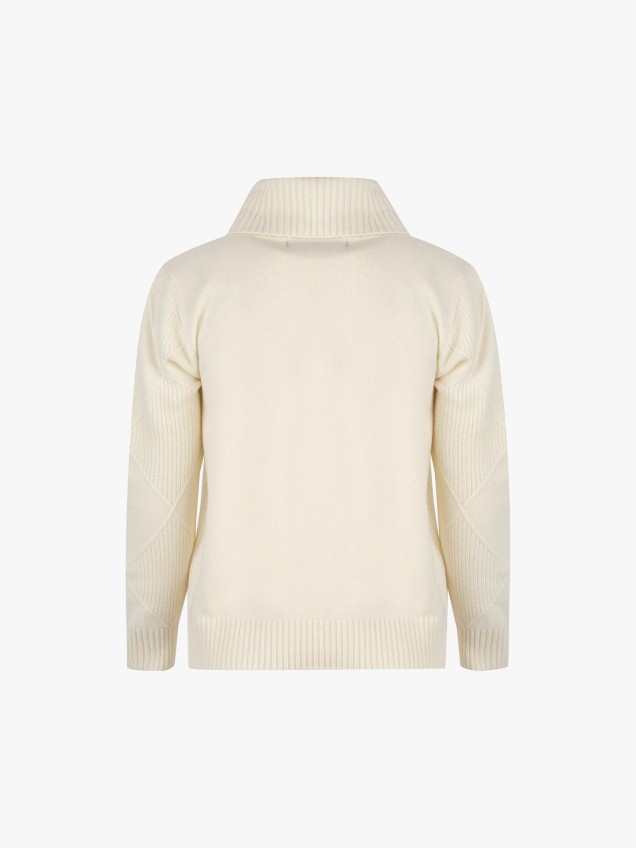 Camisola de Gola Alta em Malha