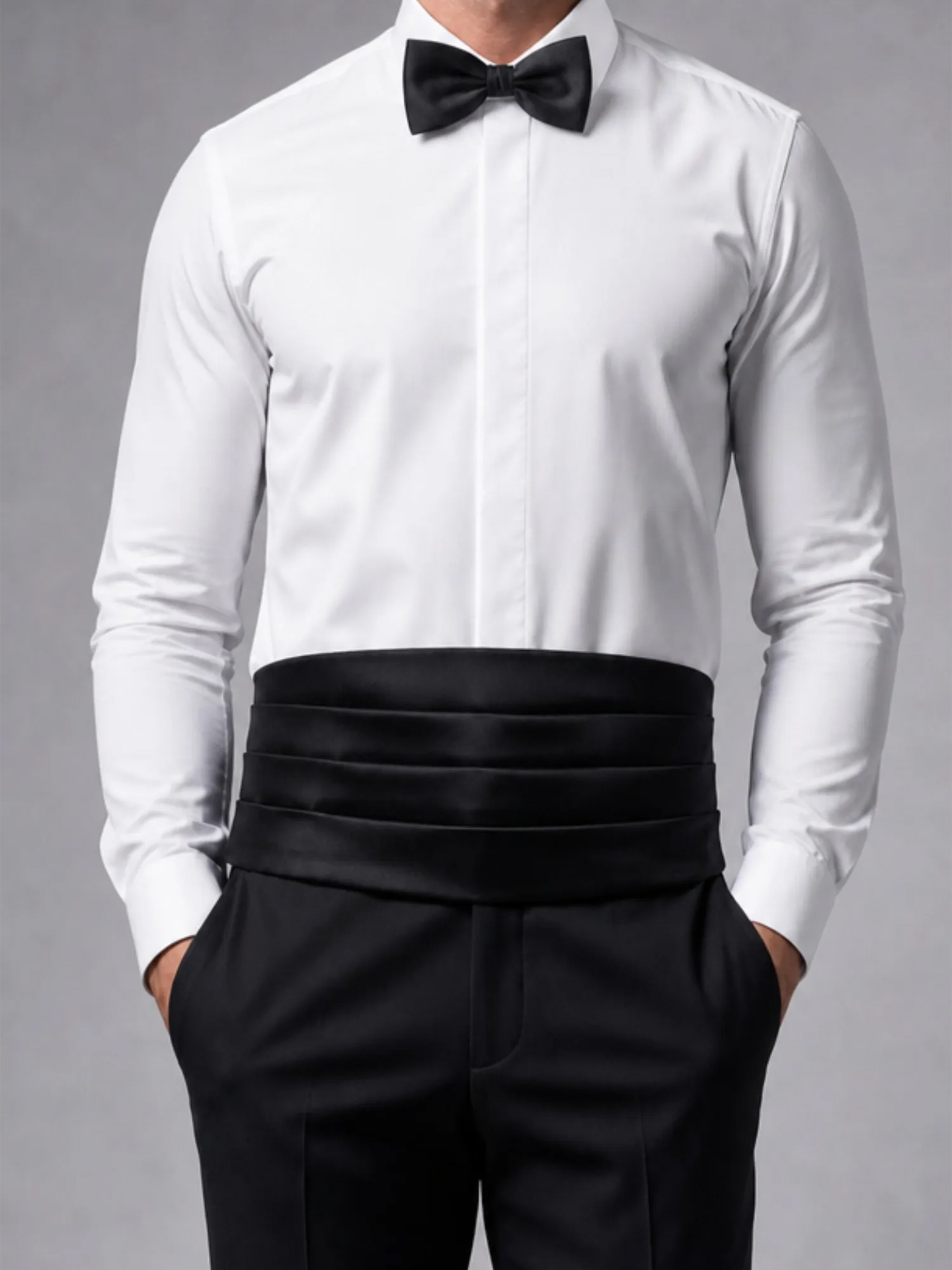 Conjunto de Faixa de Smoking e Laço