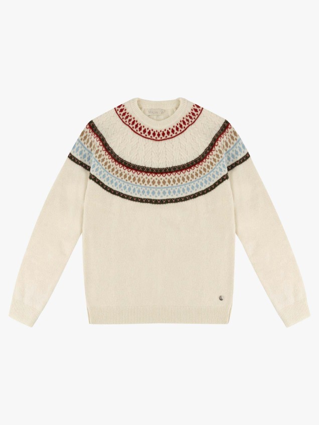 Camisola de Malha com Decote Redondo