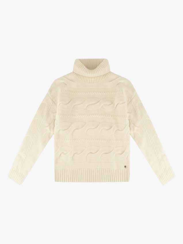 Camisola de Gola Alta em Malha