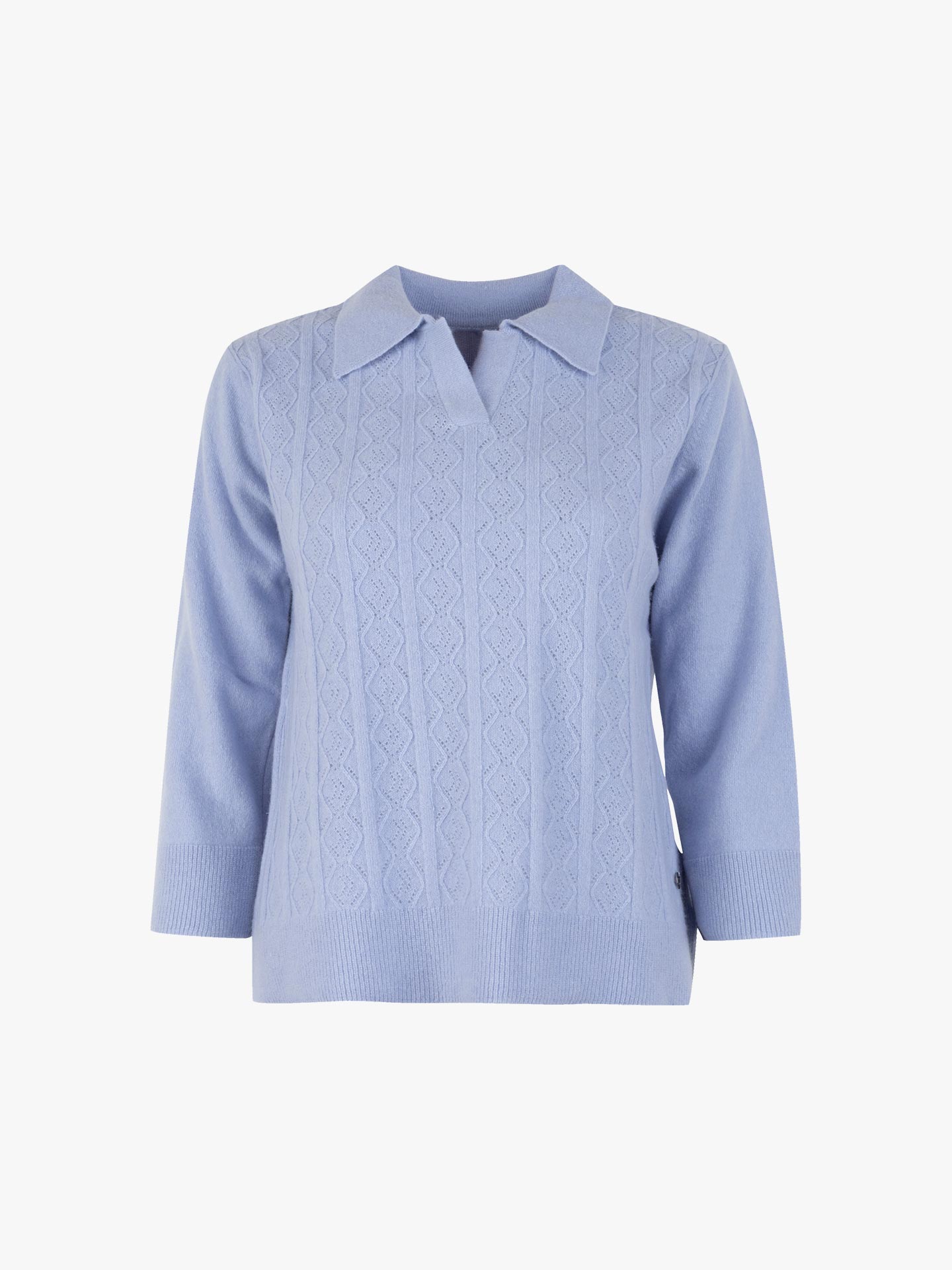 Polo de Malha com Decote em V