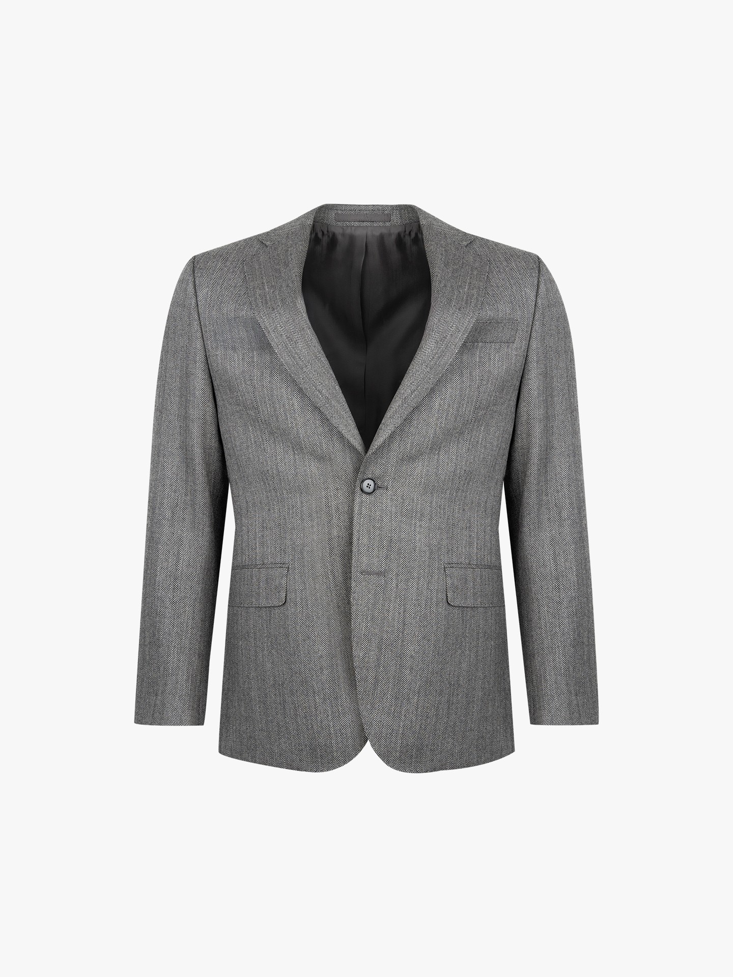 Blazer com Padrão Espinha de Peixe