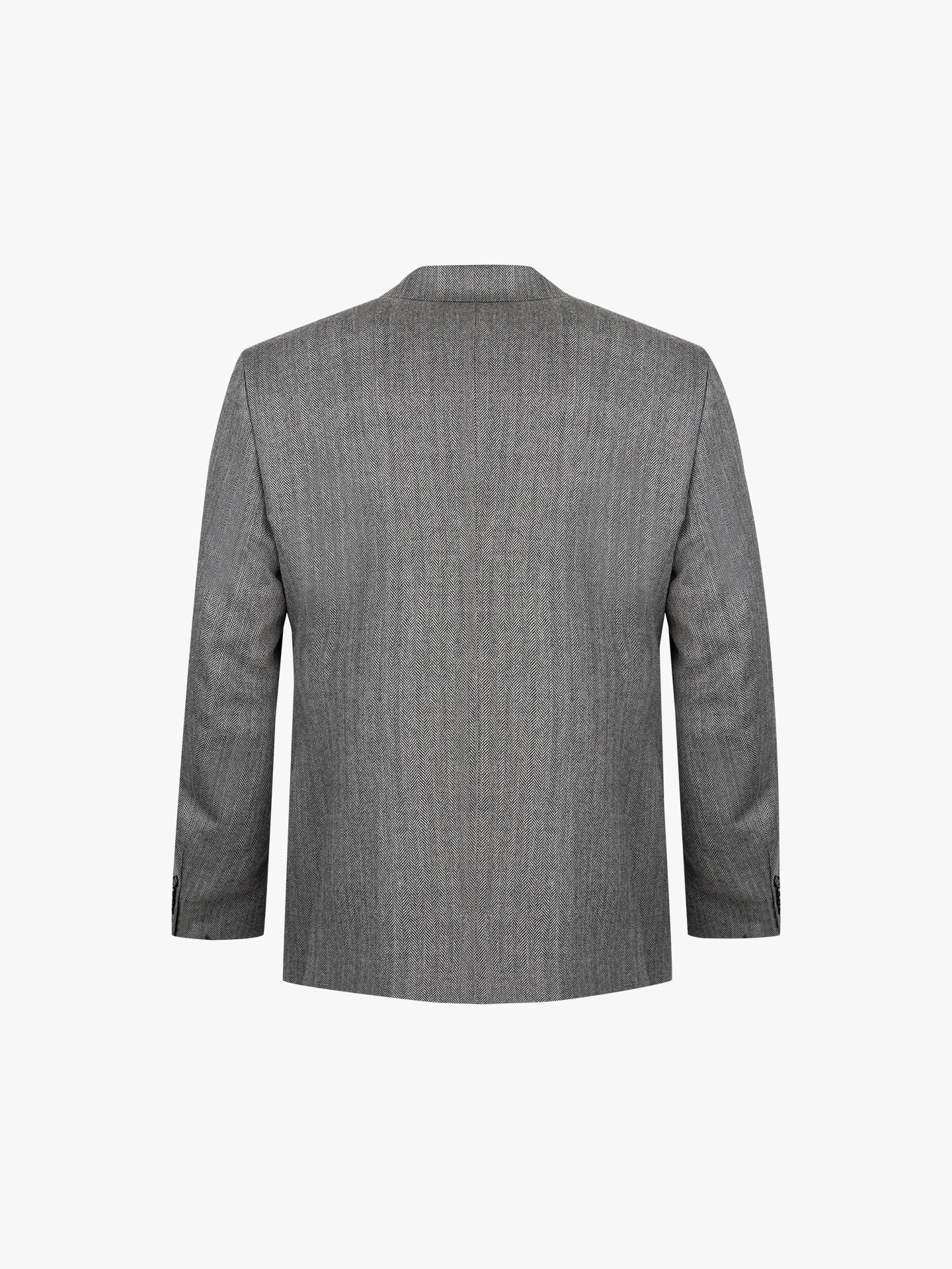 Blazer com Padrão Espinha de Peixe