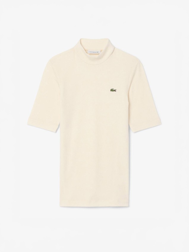 T-shirt Slim Fit em Malha Canelada