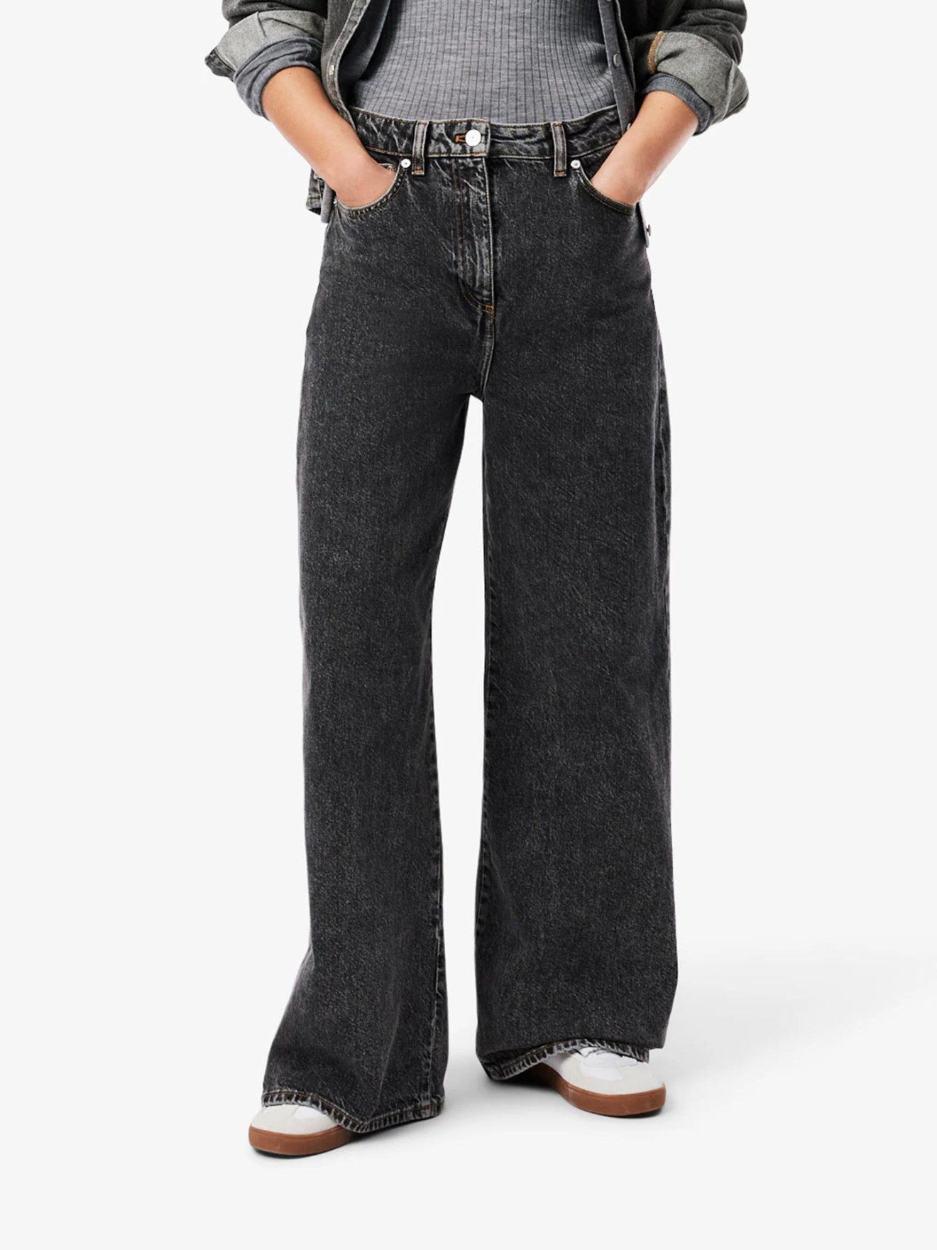 Cal�as de Ganga Wide Leg de Cintura Subida