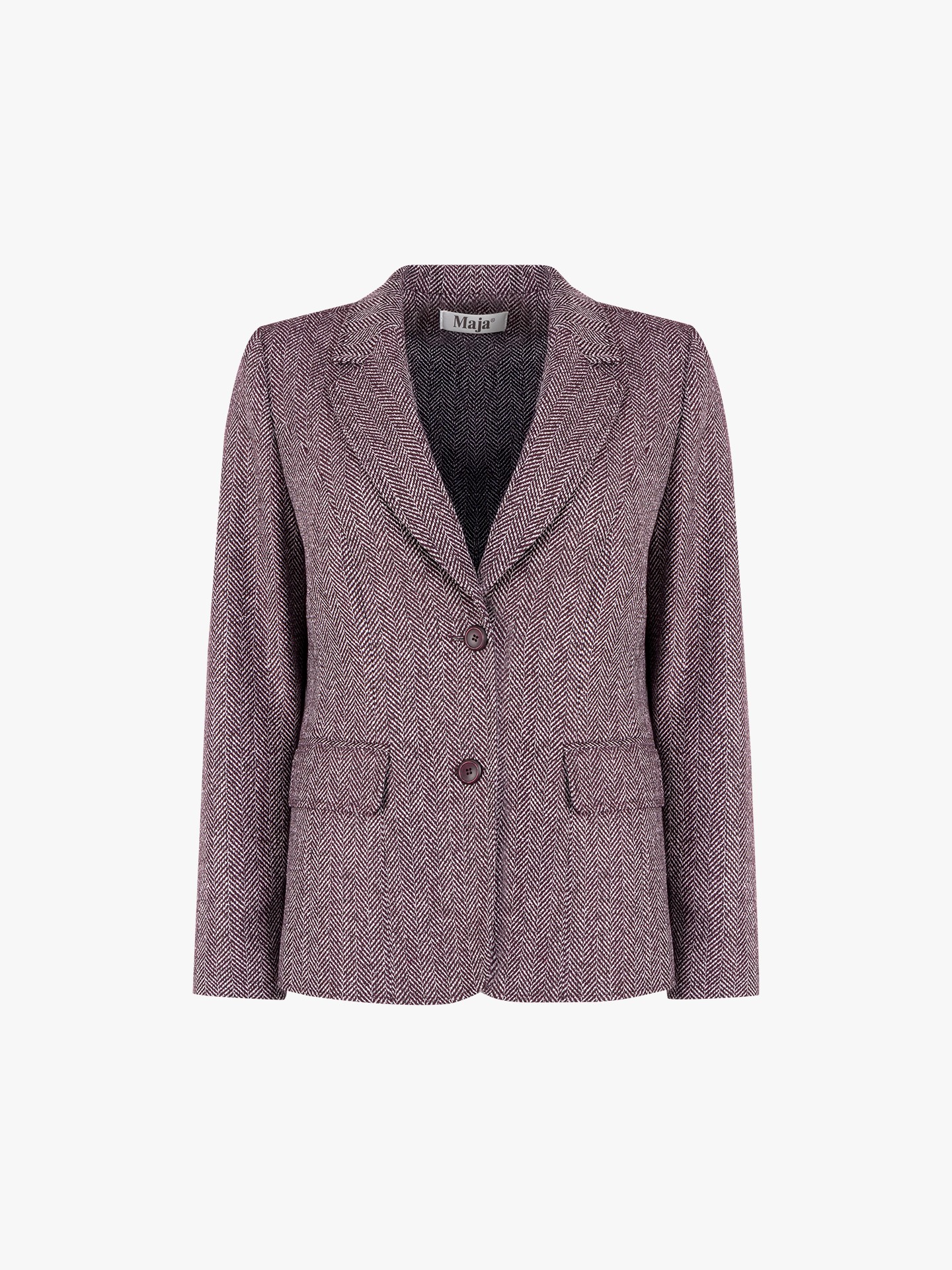 Blazer com Padrão Espinha de Peixe
