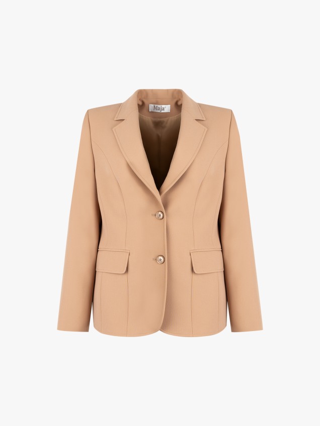 Blazer com Gola de Lapela
