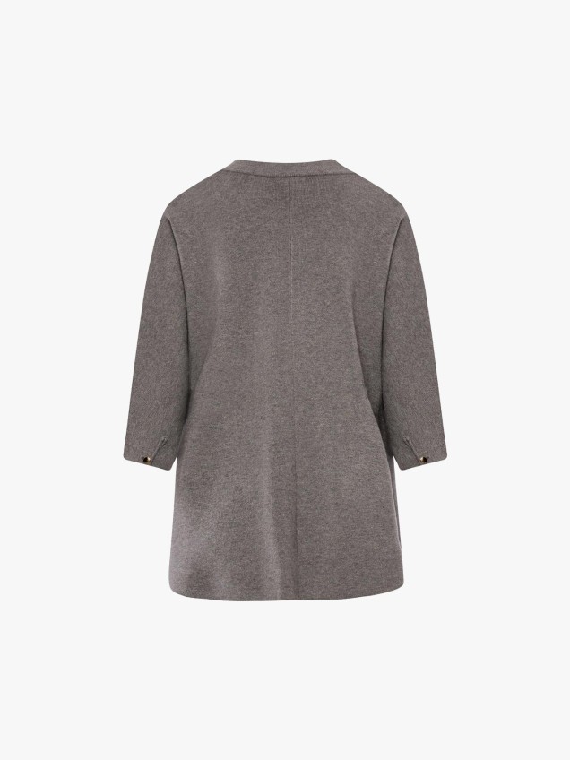 Casaco de Malha Oversize Estilo Capa