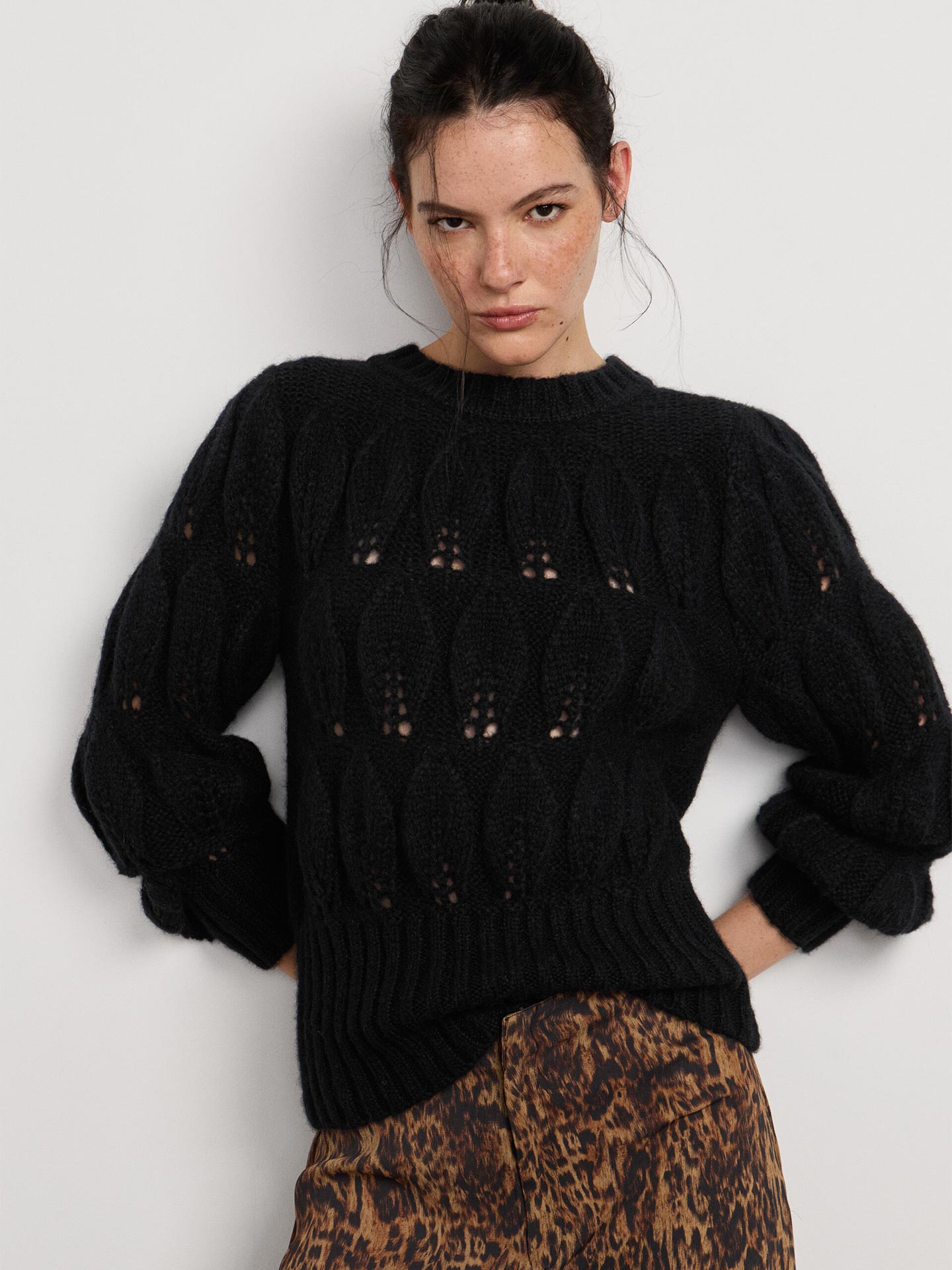 Camisola de Malha Trançada