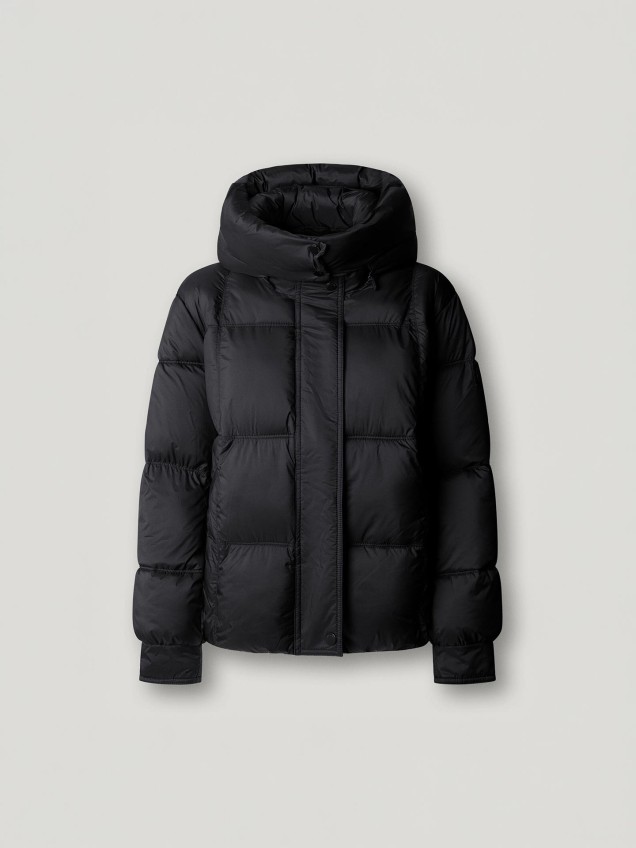 Blus�o Acolchoado Imperme�vel com Capuz