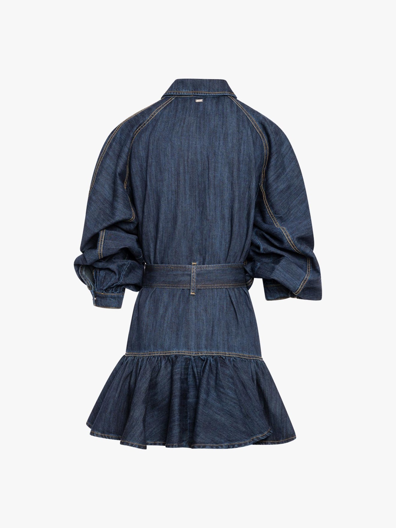 Vestido Curto Regular Fit em Ganga