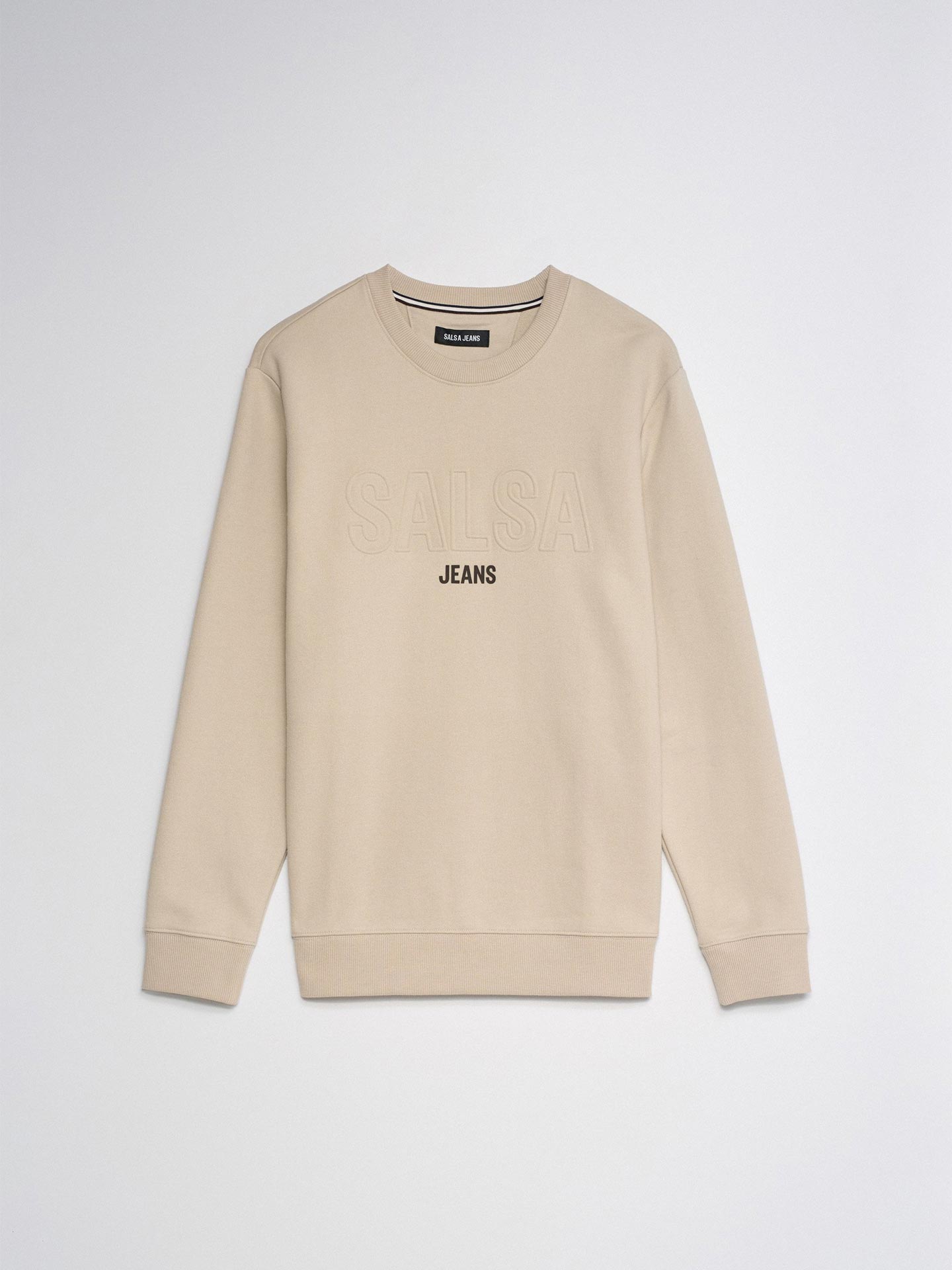 Sweatshirt com Decote Redondo e Branding