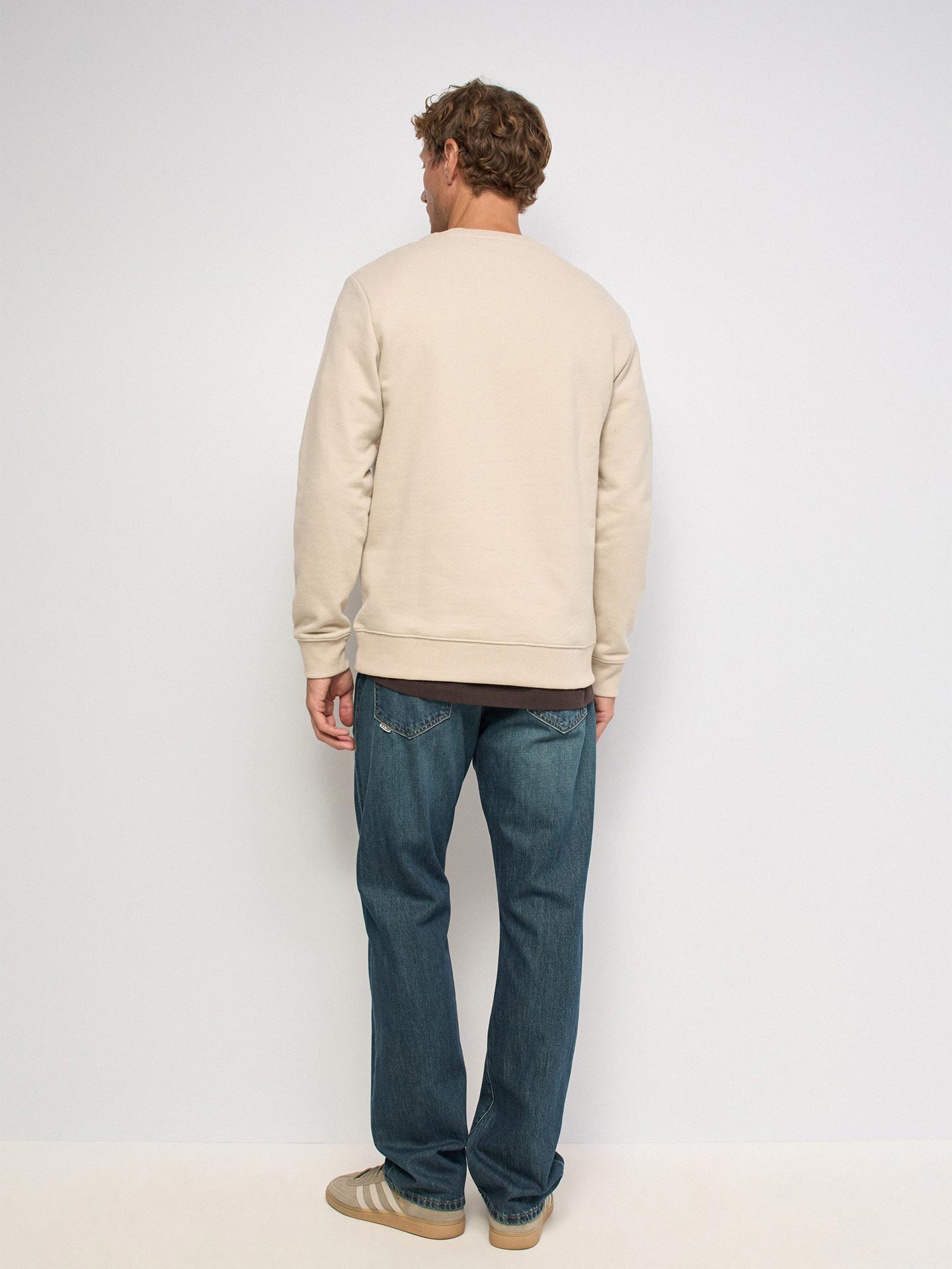 Sweatshirt com Decote Redondo e Branding