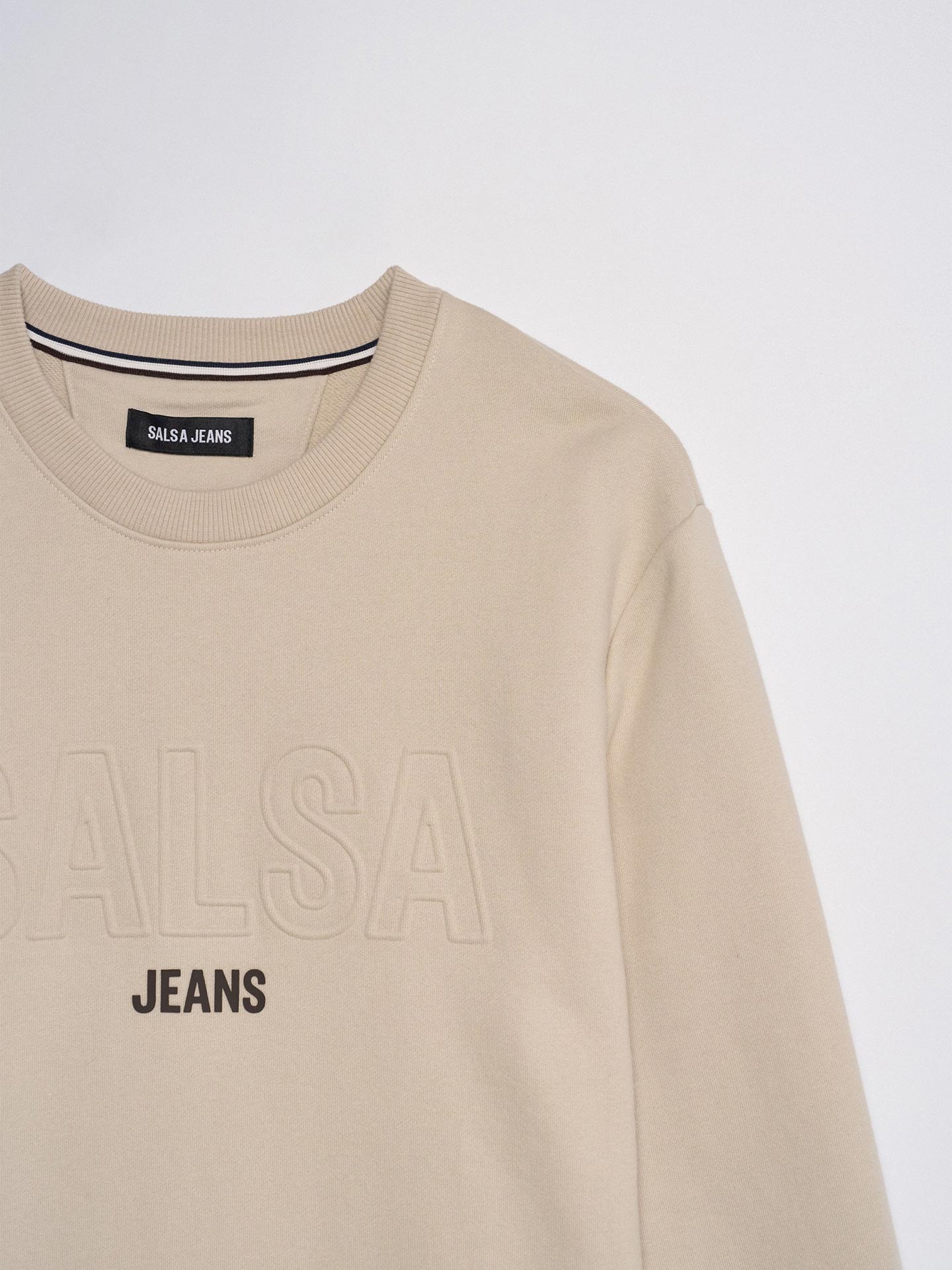Sweatshirt com Decote Redondo e Branding