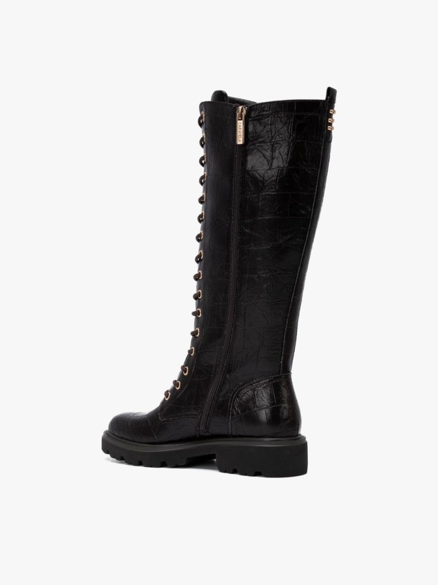 Botas de Estilo Militar com Atacadores