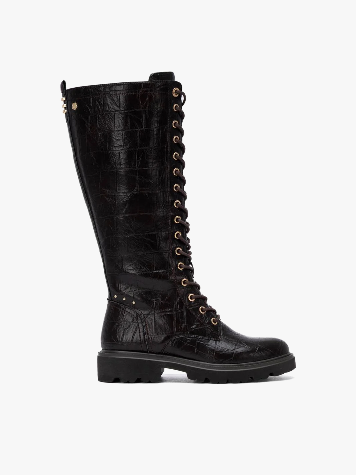 Botas de Estilo Militar com Atacadores