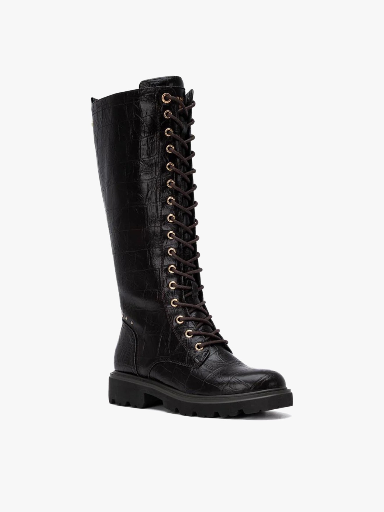 Botas de Estilo Militar com Atacadores