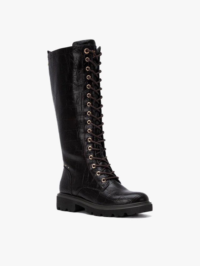 Botas de Estilo Militar com Atacadores