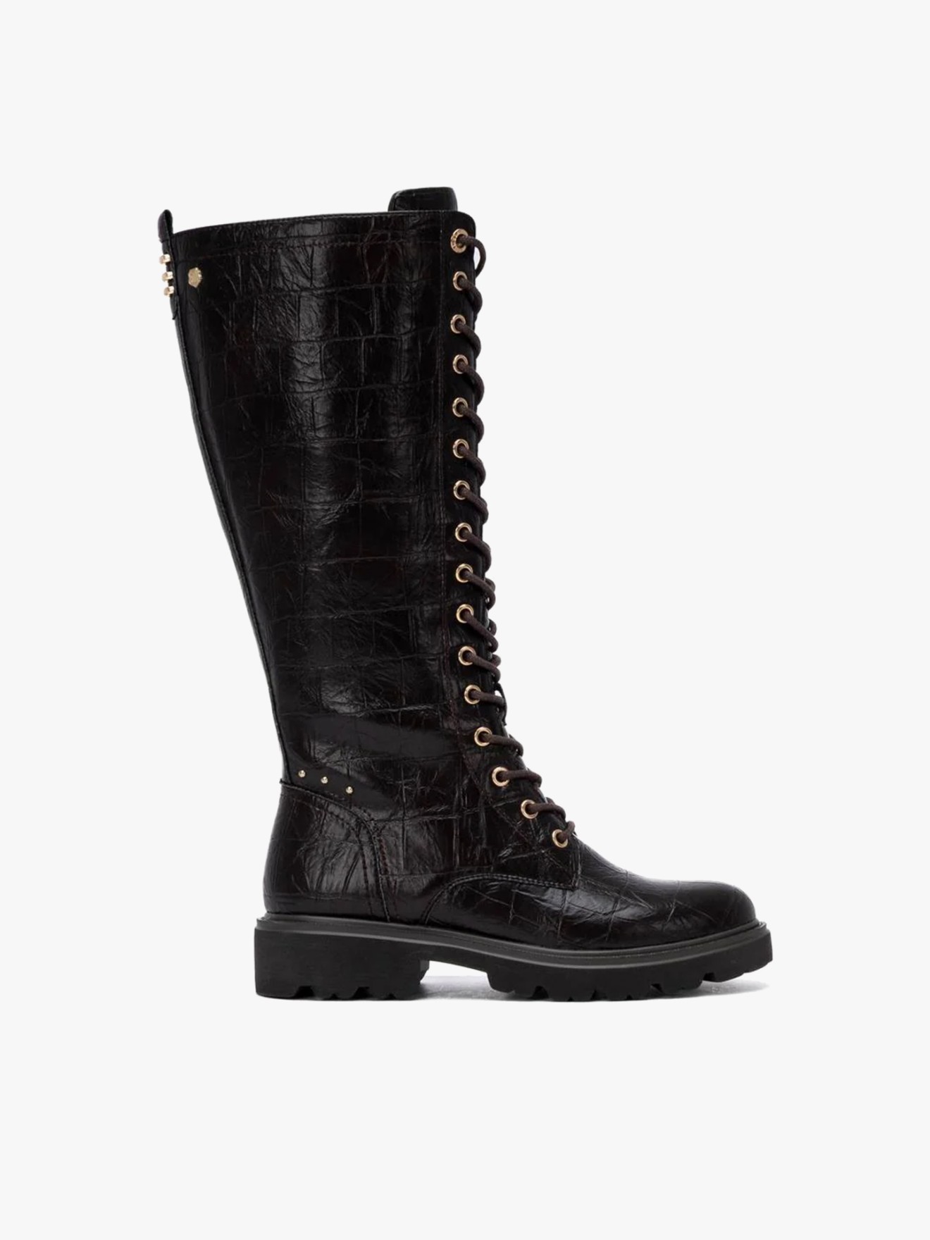 Botas de Estilo Militar com Atacadores