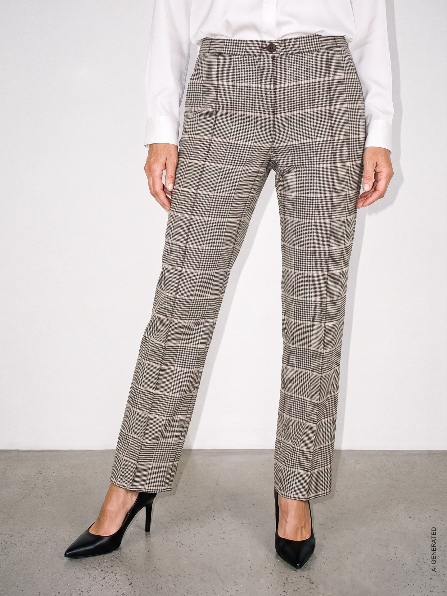 Calças com Padrão de Xadrez