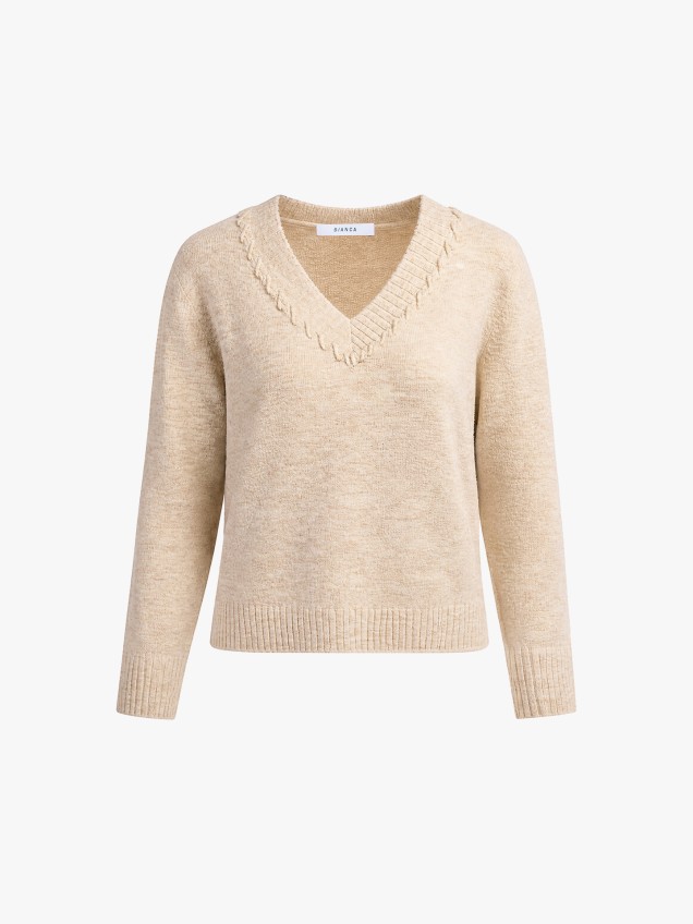 Camisola de Malha com Decote em V Venus