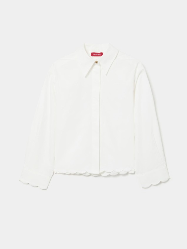 Camisa Curta com Ondas