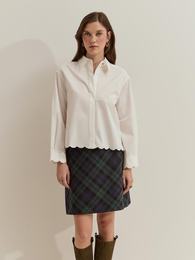 Camisa Curta com Ondas